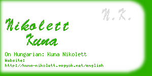 nikolett kuna business card